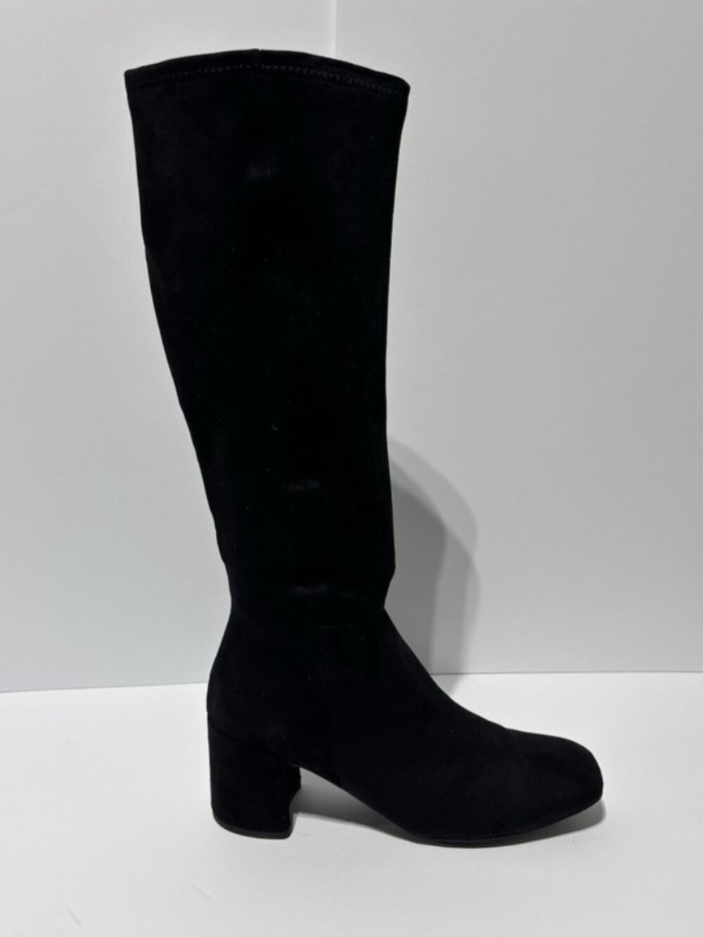 Anne Klein Women’s Lacey Black Fabric Knee High Boots, Size 8.5 M